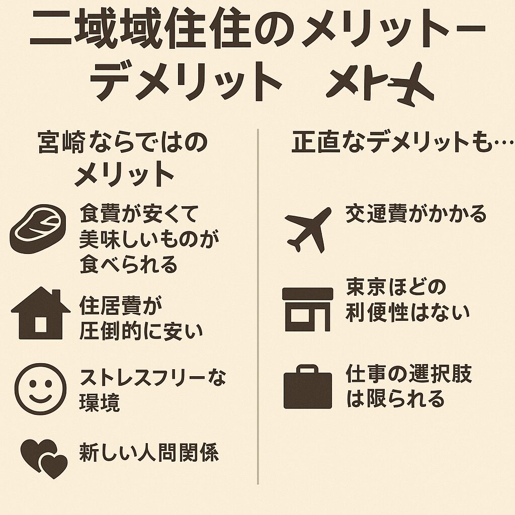 二地域居住のメリット・デメリット（宮崎ver.）